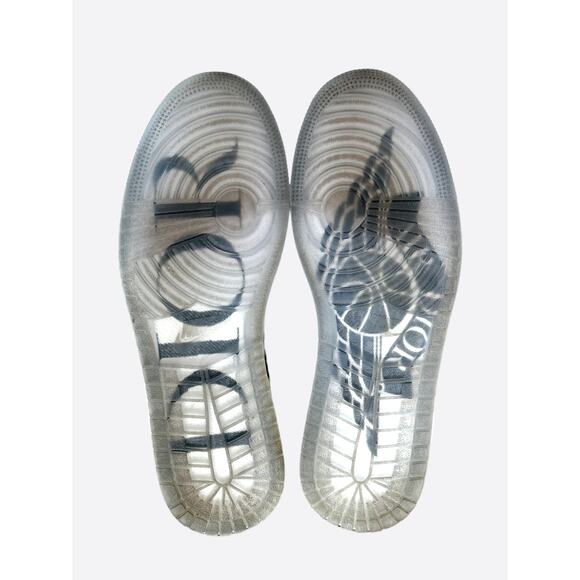 Dior Air Jordan Grey & White Oblique High Top Sneakers - Picture 6 of 10